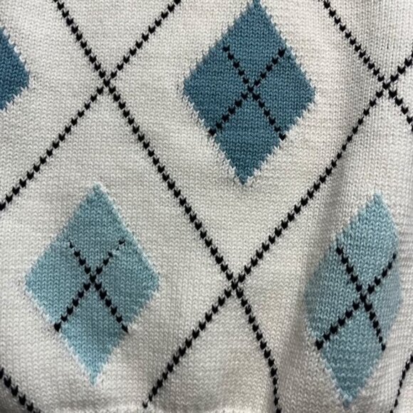 Gymboree Toddler Boys White and Blue Argyle Sweater Vest New Size 2& - Picture 2 of 4